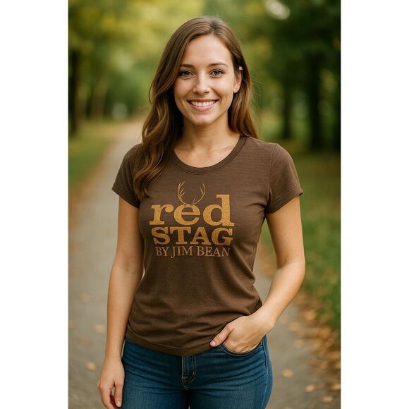 Red Stag by Jim Beam Women’s Graphic Tee Shirt SZ S – Short Sleeve Tultex Blend - Picture 4 of 6